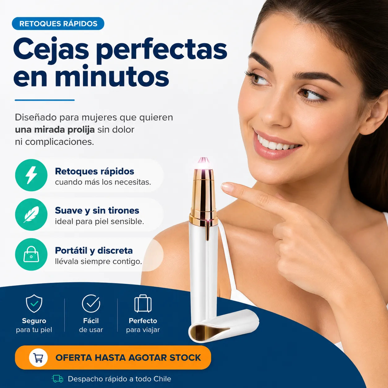 Depilador de Cejas Recargable