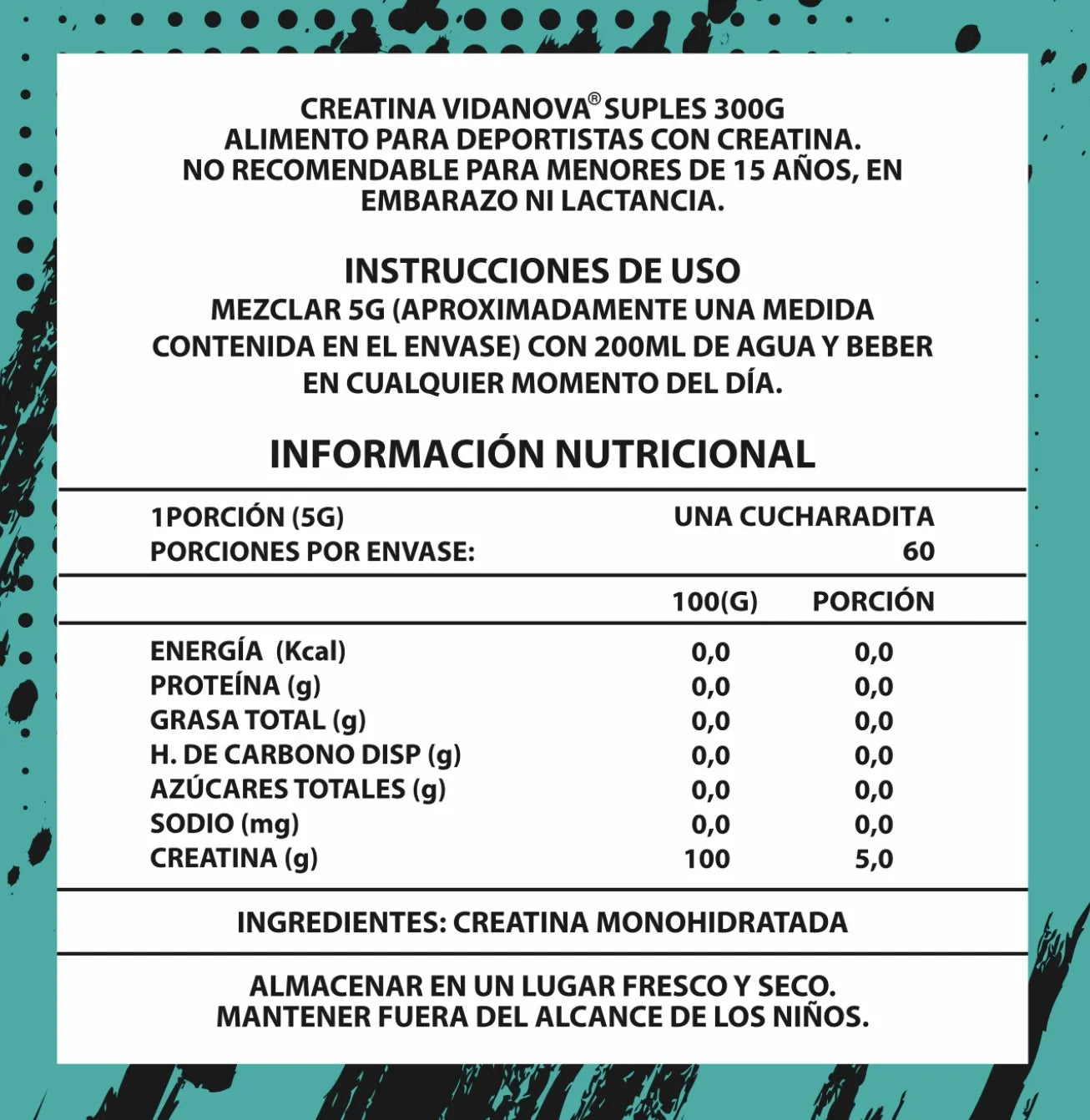 Ingredientes creatina