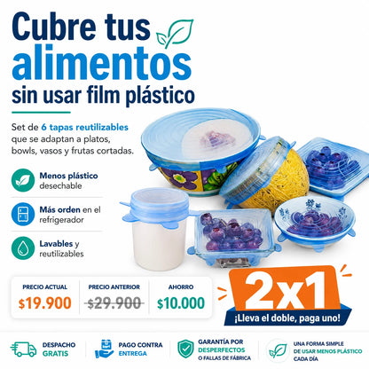 Tapas De Silicona Reutilizable
