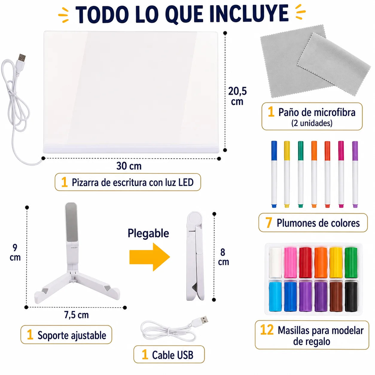 LumiBoard - Creatividad sin límites + 12 masillas
