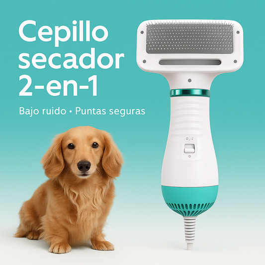 Secador Cepillo Pelo Mascotas 2 En 1