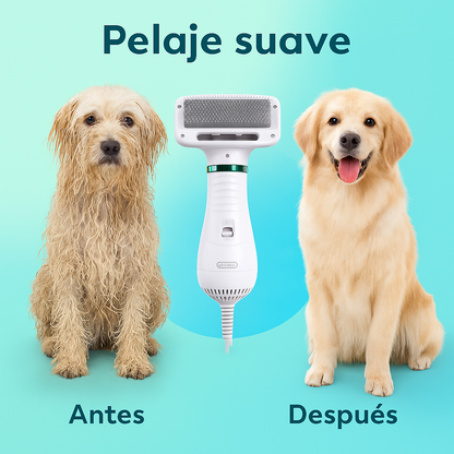 Secador Cepillo Pelo Mascotas 2 En 1