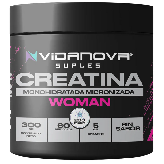 Creatina mujer 300 g 200 mesh monohidratada micronizada sin sabor