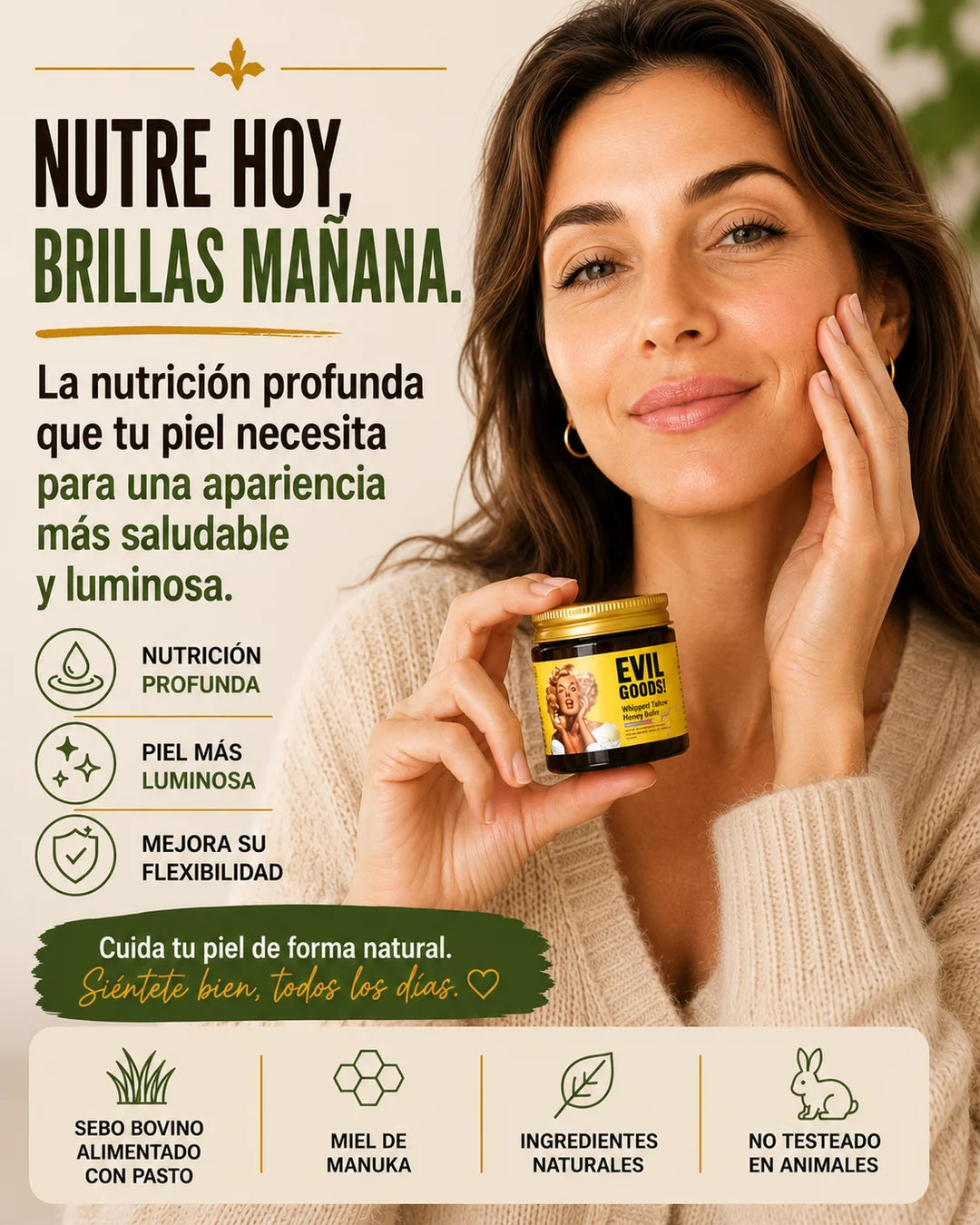 Evil Goods | Crema de sebo bovino y miel de Manuka