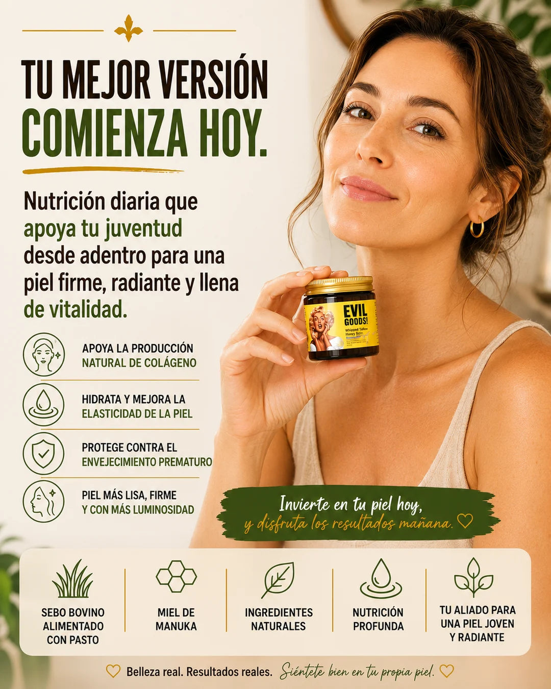 Evil Goods | Crema de sebo bovino y miel de Manuka