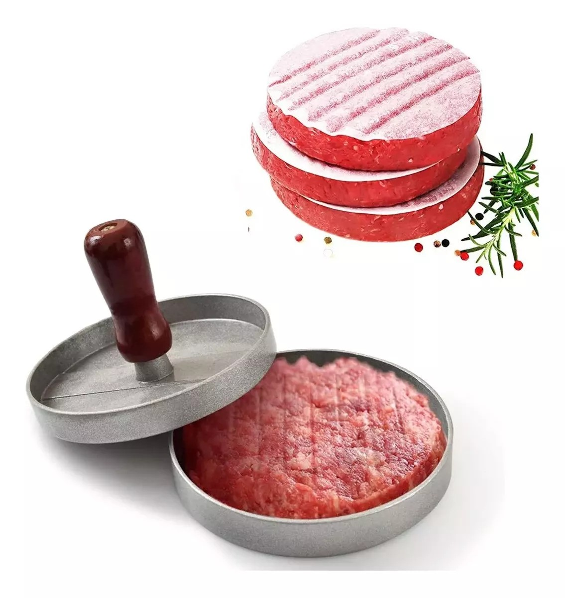Prensa Para Hamburguesas Molde Aluminio